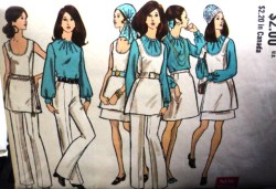 7694 68 VOGUE TUNIC, BLOUSE, PANTS, A-SKIRT PATTERN 10